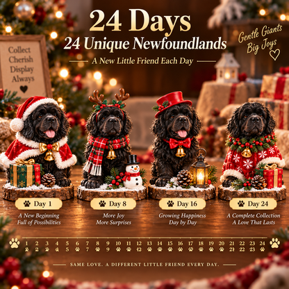 🎅Santa,  where's My Jerky?!🐶2026 Newfoundland Christmas – 24 Days of Big Paws & Holiday Fun