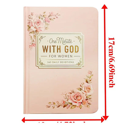 One Minute with God for WoMen, 365 Days Devotional Journal, Portable Daily Reflections NoteBook, Perfect Gift for Holidays Birthdays Christmas New Year, Self Improvement Journal