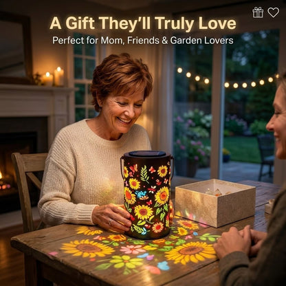 ✨Solar Lanterns with Projection – Sunflower & Butterfly Ground Art Lights