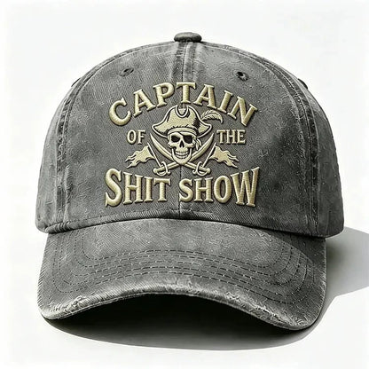 Captain Of The Shit Show Embroidery Adjustable Cap