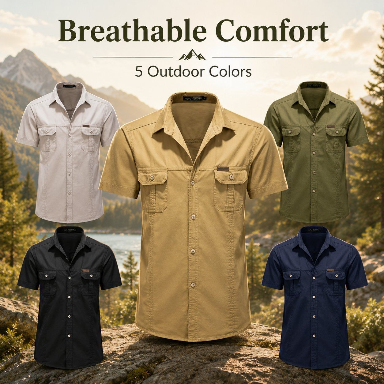 🌟Outdoor Adventure Polo Shirt - Comfortable and Durable🌟