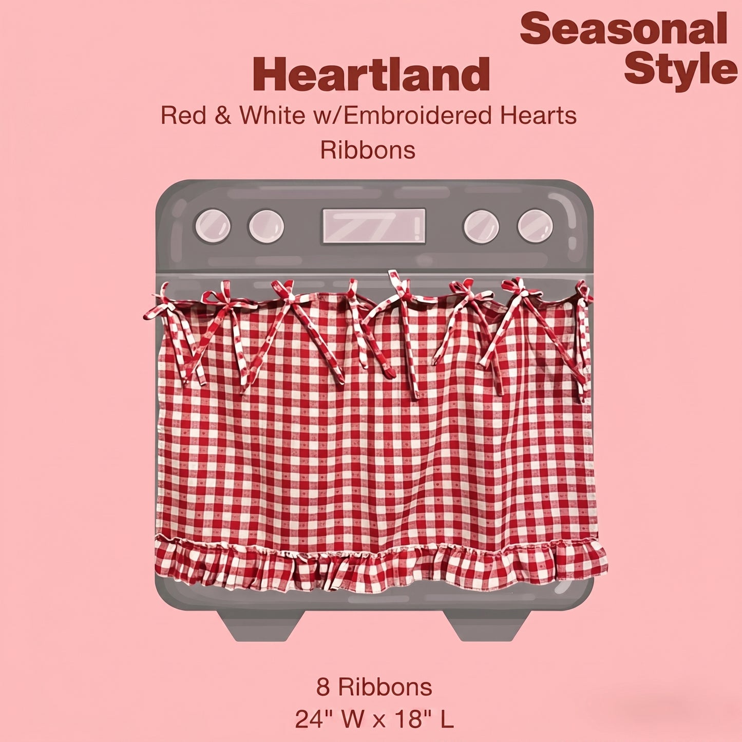 🧺 Handmade Oven Skirts | Farmhouse Kitchen Décor🔒 Heat-Resistant | 🎀 Effortless Install | ✨ Hide Clutter & Elevate Style