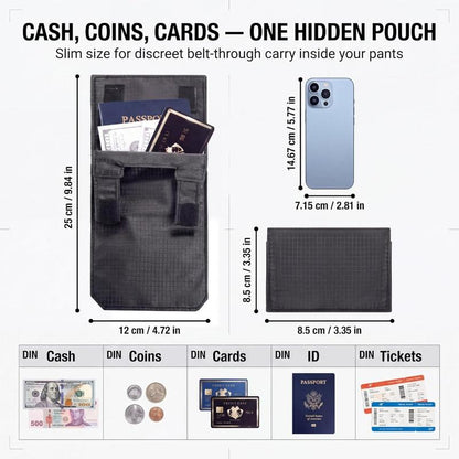 💳 Hidden Passport Pouch for Airport Days and City Exploring