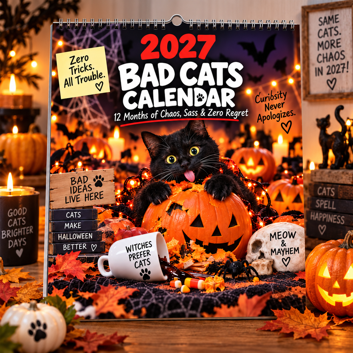 ✨🐾2027 Bad Cats Calendar🐱