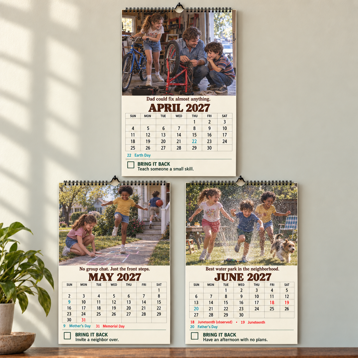 Be Home by Dark 2027 Wall Calendar – 16 Months of American Childhood Memories