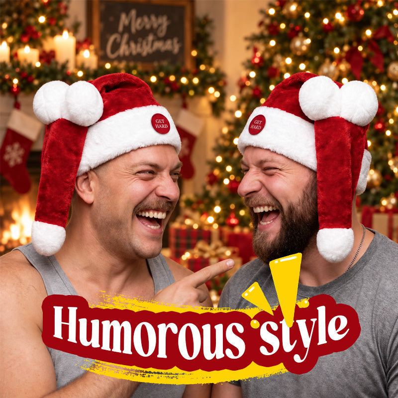 ✨🎅 Animated Naughty Santa Hat | Funny Christmas Party Hat✨