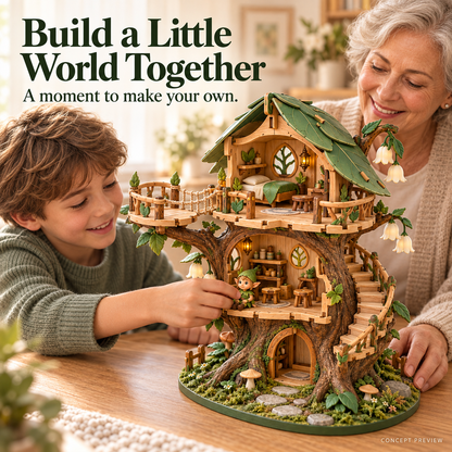 🔥LAST DAY 49% OFF -Enchanted Treehouse – DIY Miniature Fairy House Play set✨