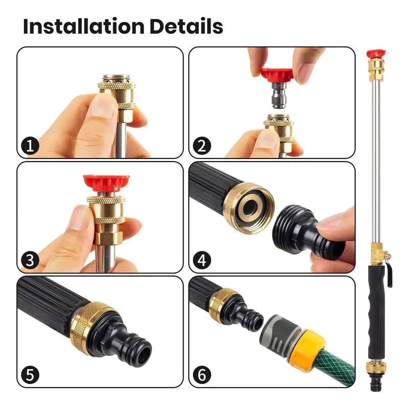 🔥LAST DAY 50% OFF - Jet Nozzle Power Washer for Garden Hose