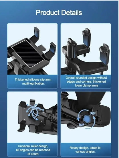 360 Degree Car Phone Holder Rearview Mirror