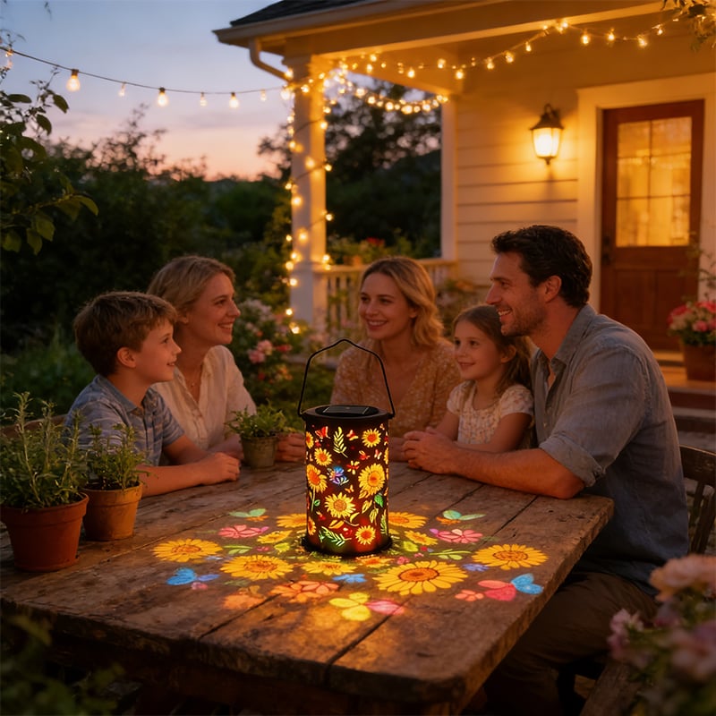✨Solar Lanterns with Projection – Sunflower & Butterfly Ground Art Lights