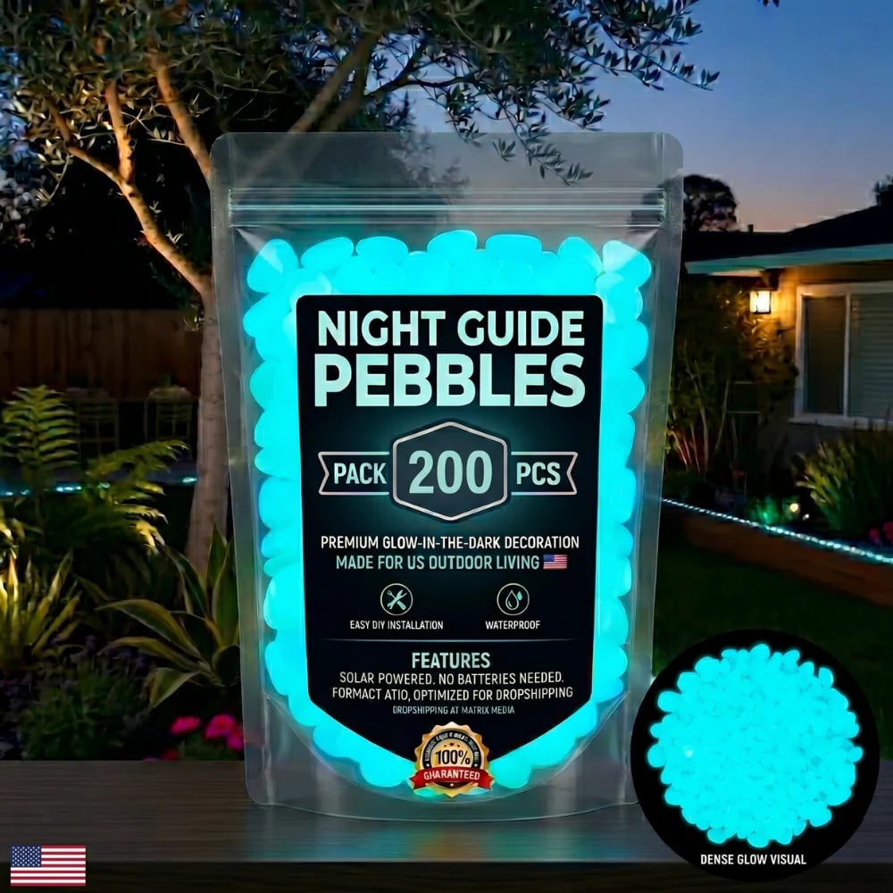 💥🌈Colorful Glow-in-the-Dark Garden Stones