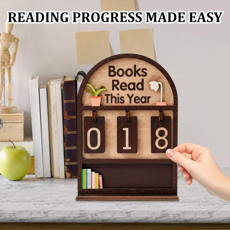 Wooden Reading Progress Tracker