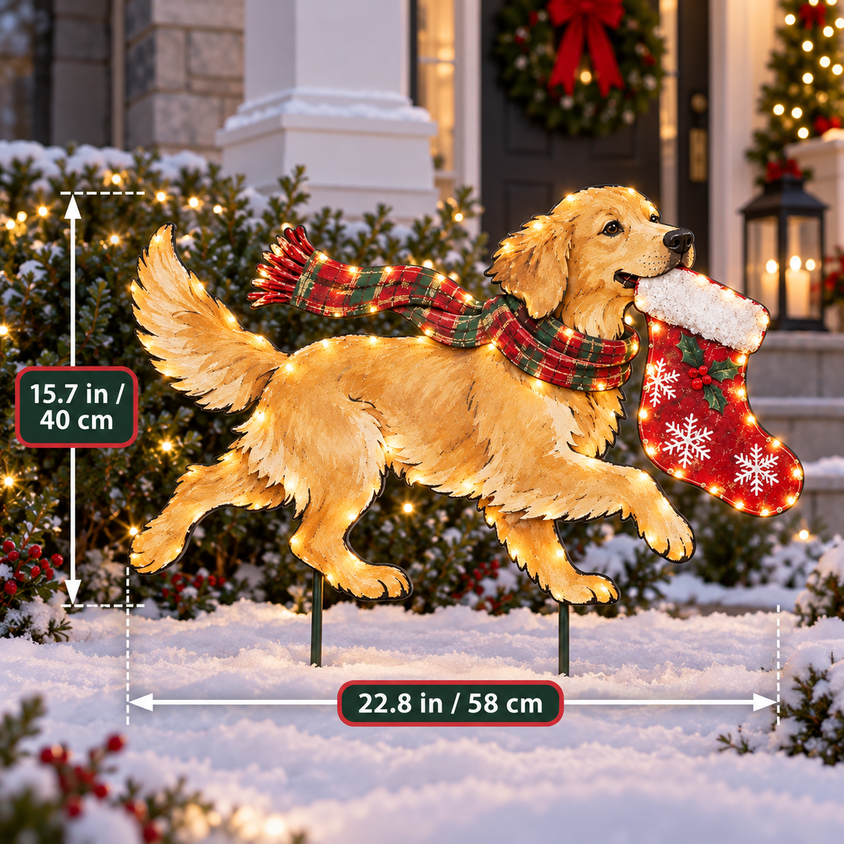✨🐕Christmas Glow Pup Collection – Lighted Holiday Dog Yard Decor