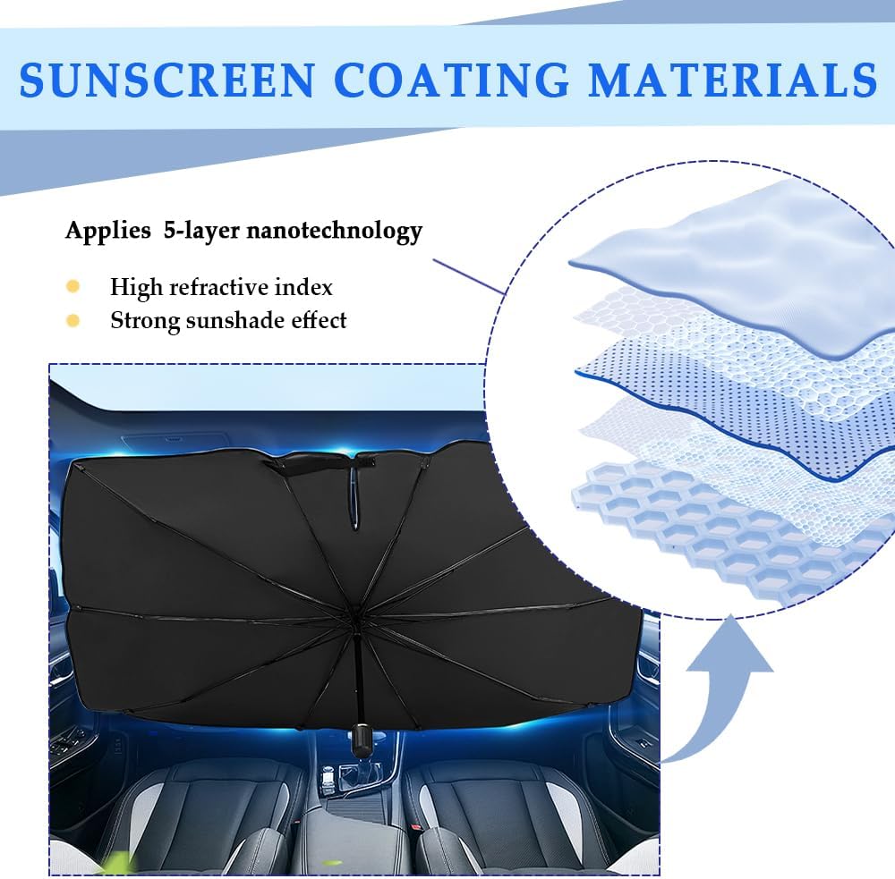 🔥Last Day 49% OFF - 2026 Upgraded Car Windshield Sun Shade Umbrella