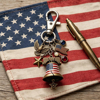 America 250 Tribute Set – Card, Lapel Pin & Keychain