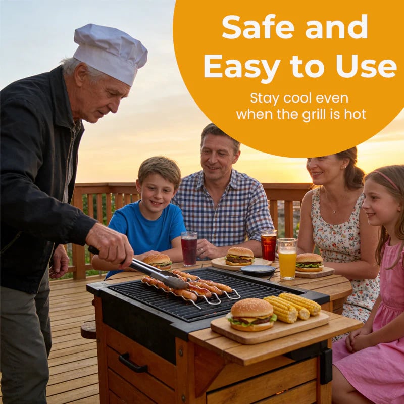 🌭 [Grill Master Essential] BBQ Sausage Roller Rack | No More Burnt Hot Dogs! 🔥✨