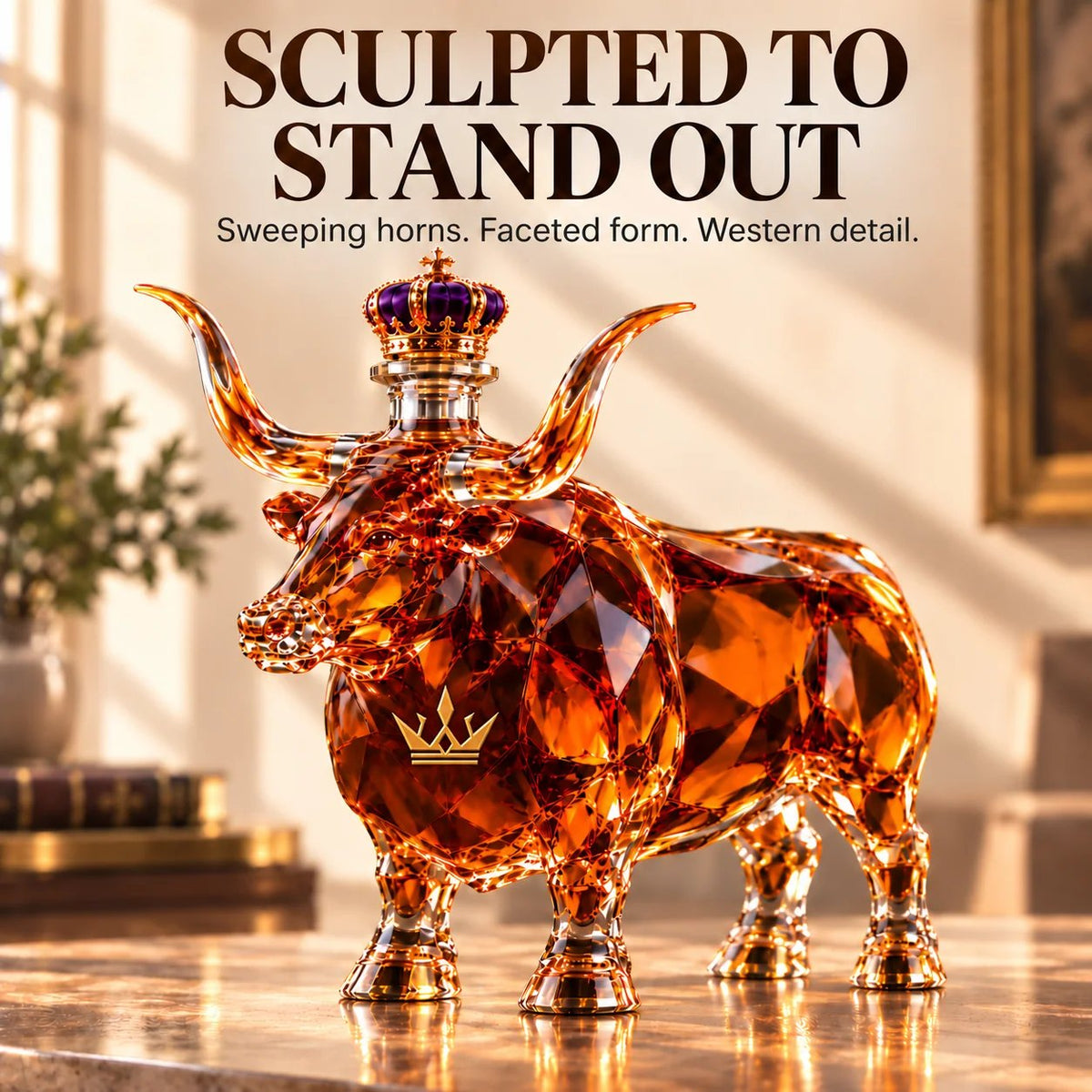 👑Western Bull Whiskey Bottle