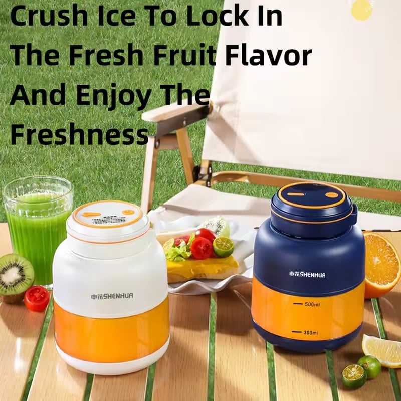 38-Page Blade | Ice-Crushing Capability | Portable, Multifunctional, High-Capacity Electric Juicer Cup