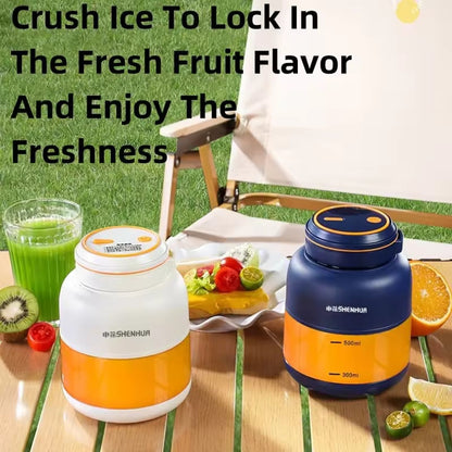 38-Page Blade | Ice-Crushing Capability | Portable, Multifunctional, High-Capacity Electric Juicer Cup