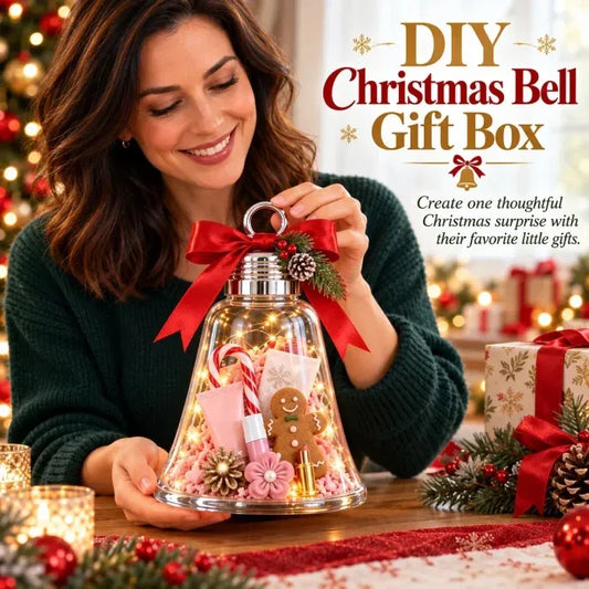 🎄🎁DIY Christmas Bell Gift Box - Clear DIY Surprise Container for Small Gifts & Stocking Stuffers