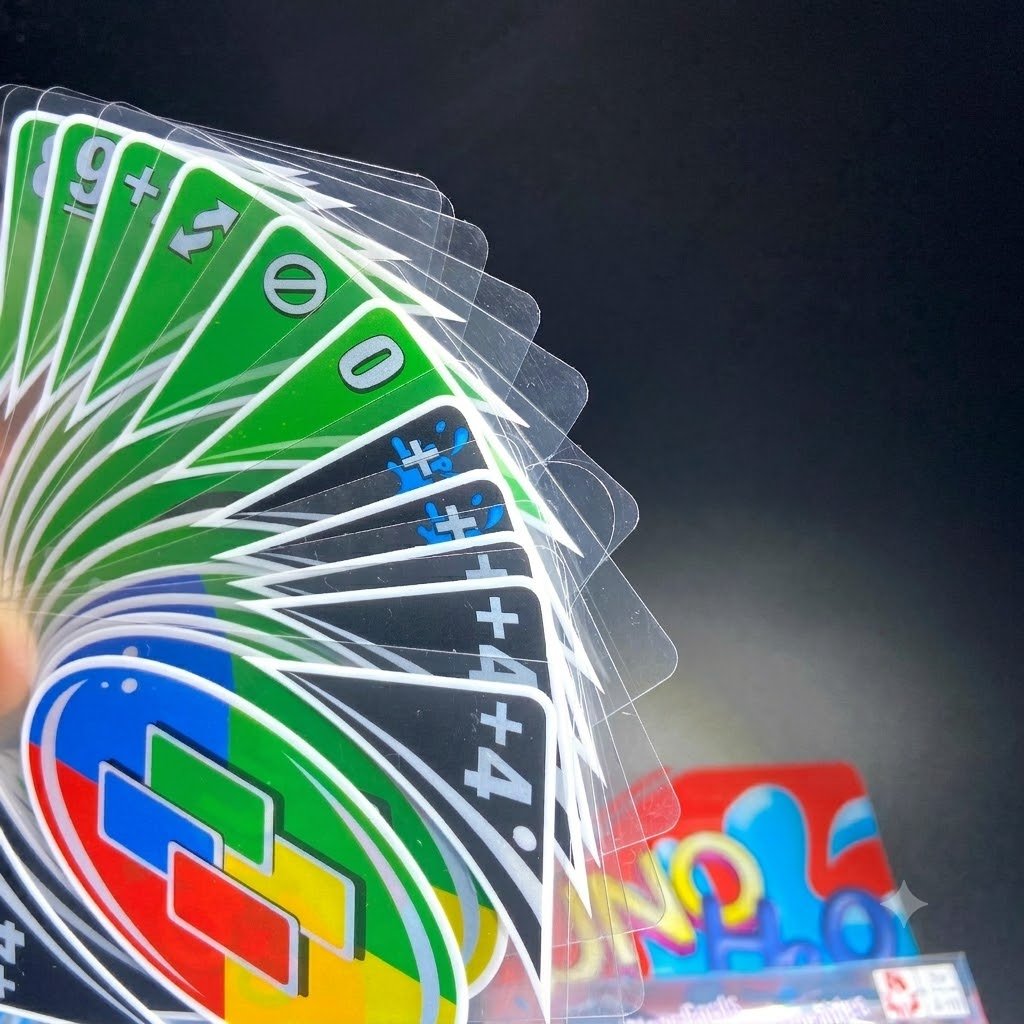 💦Waterproof Clear UNO Plastic Playing Cards - 🔄for Swimming Pool, Beach Party
