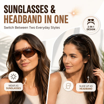 🔥50% OFF TODAY😎 2026 New Luxury High-Ceiling French Headband 2-in-1 Sunglasses