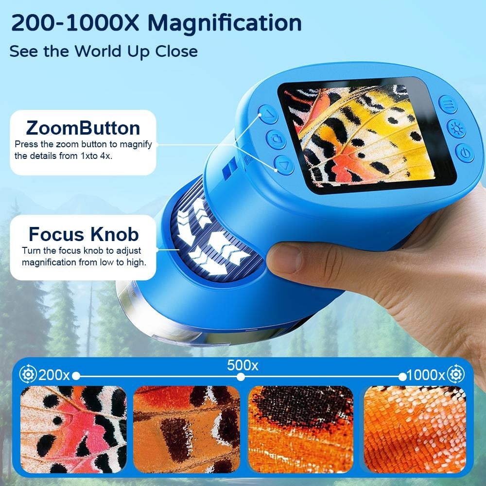 🔬 1000X Magic Eye: Kids' 2-in-1 Handheld Microscope & HD Camera 📸