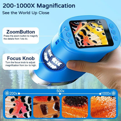 🔬 1000X Magic Eye: Kids' 2-in-1 Handheld Microscope & HD Camera 📸