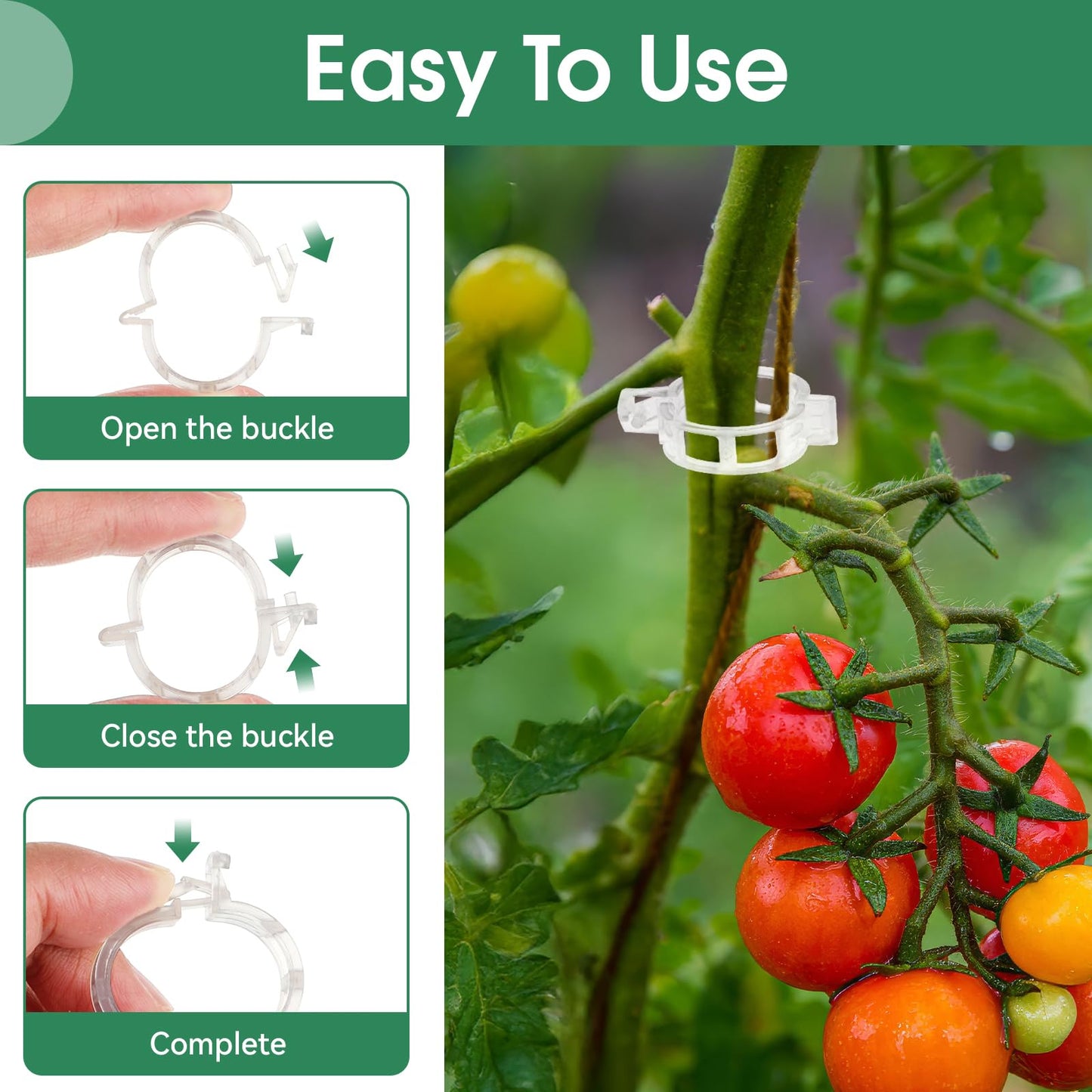Premium Reusable Plant Support Clips
