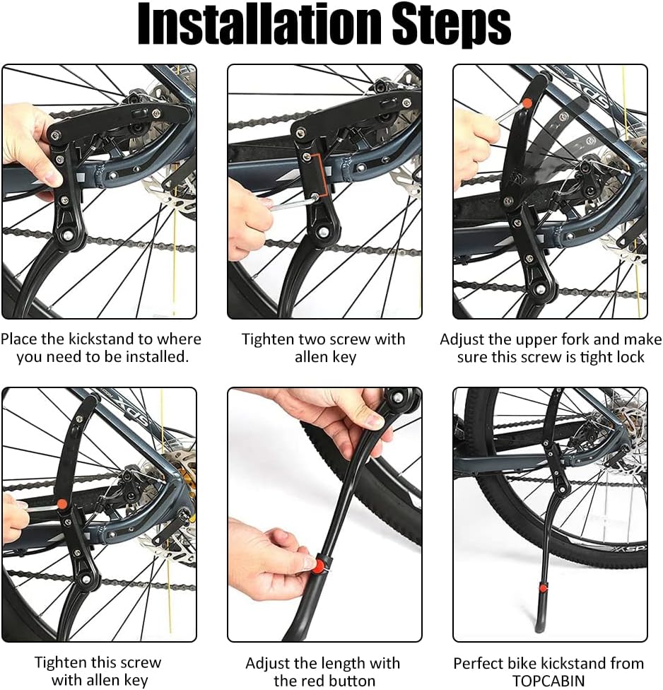 🚲 Premium Adjustable Bike Kickstand – Stability Meets Durability
