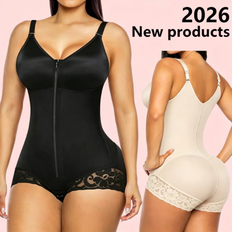 Women's Zip-Up Shapewear Bodysuit – Instant 360° Tummy Control & Lift 🩱