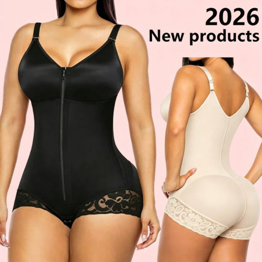 Women's Zip-Up Shapewear Bodysuit – Instant 360° Tummy Control & Lift 🩱