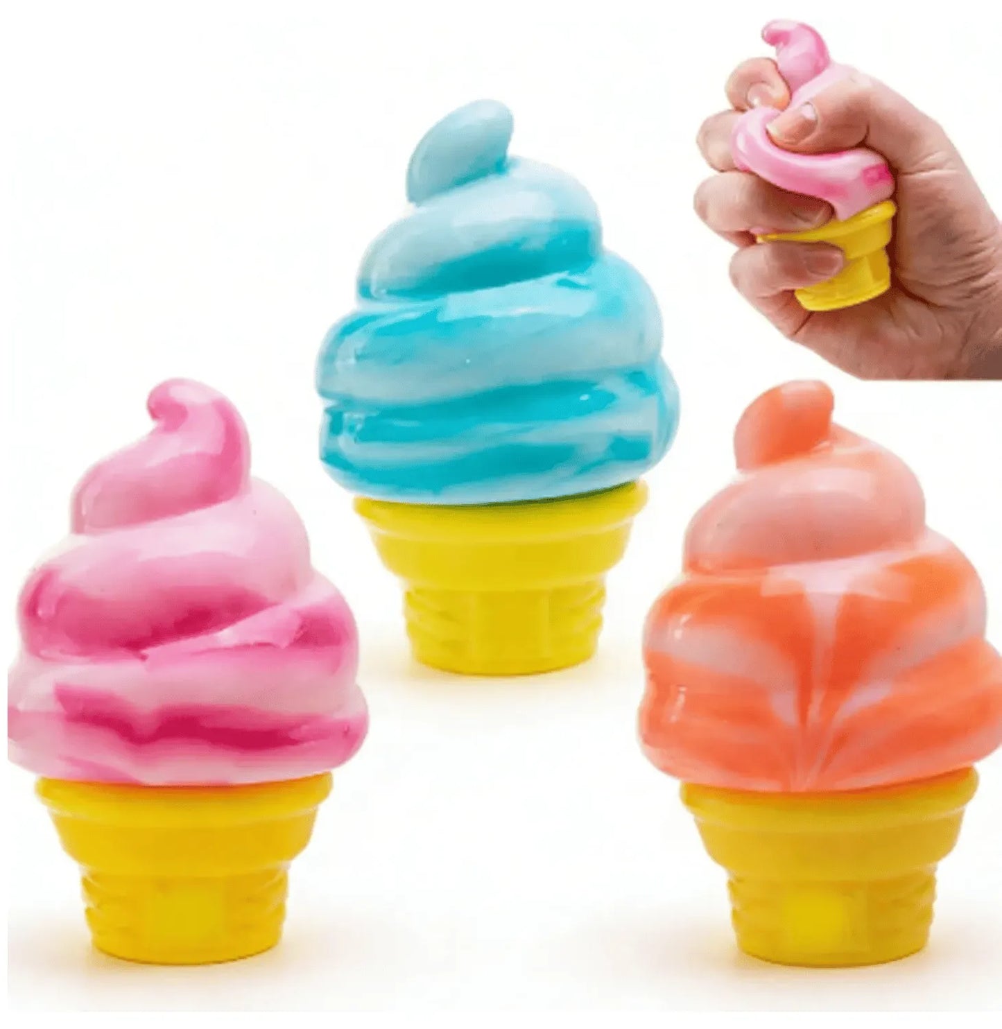 Ice Cream Squeeze Squishy, Ice Cream Squishy, Slow Rise Sensory Fidget Toy, Easter Basket Stuffers Party Favors🍦