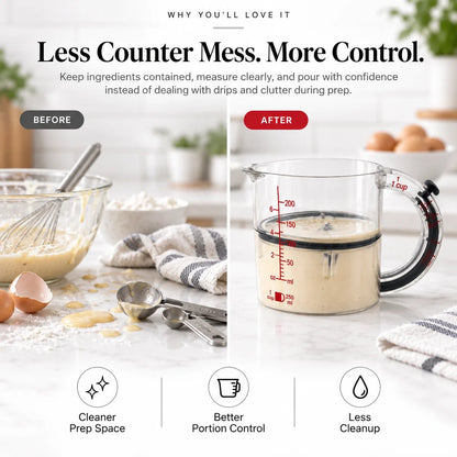 🥄 MeasureMate 4-in-1 Adjustable Measuring Cup – One Cup for Every Recipe