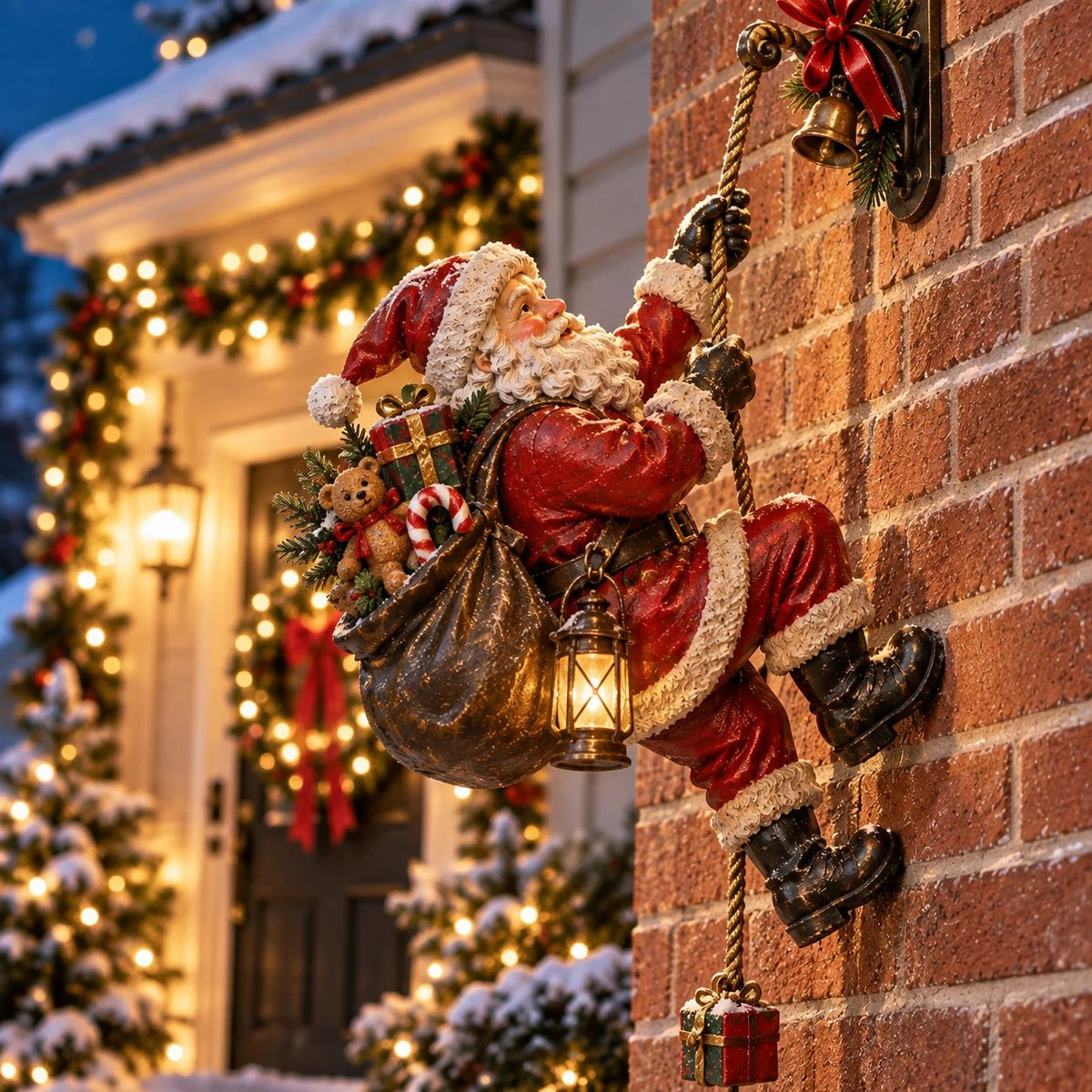✨60% OFF🎅Santa's Secret Climb – Lighted Christmas Wall Decoration 🎁