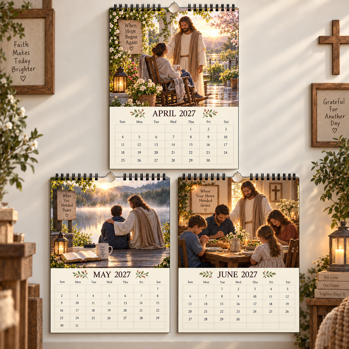 When Jesus Was There 2027 Wall Calendar‑ Moments You Survived by Grace, Christian Faith Inspirational Wall Calendar