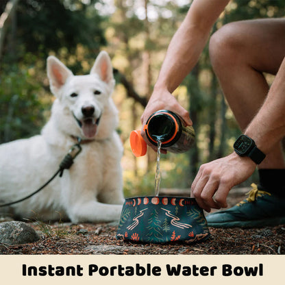 Dog Water Bandana – 2-in-1 Portable Dog Drinking Bowl for Walks, Hiking, Travel & Outdoor Adventures