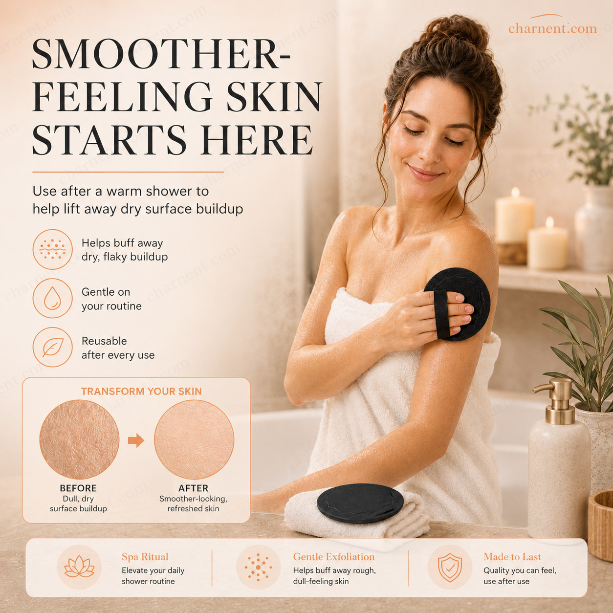 🚿 No-Pain Exfoliating Bath Scrubber Glove 🧖‍♀️