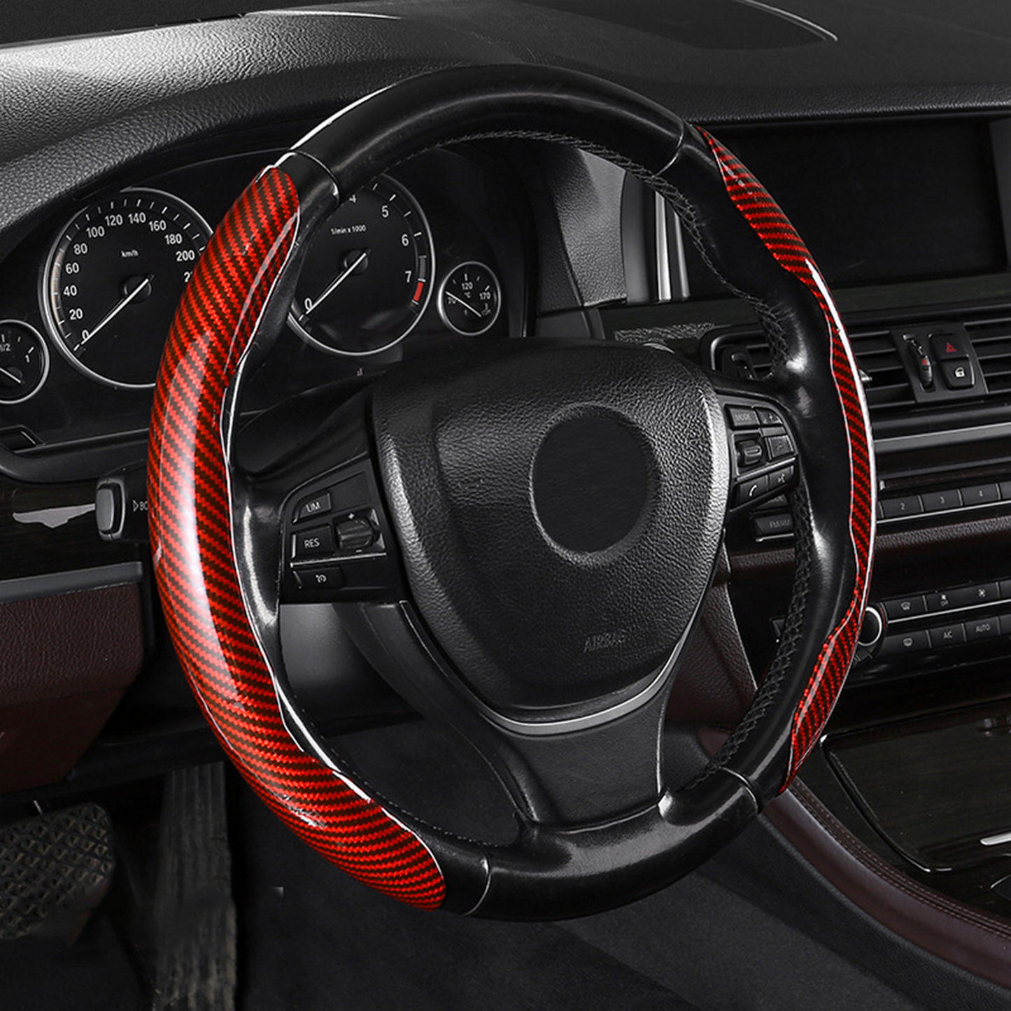 Non-Slip Half Cover Car Steering Wheel Protector | Easy Clip On Installation