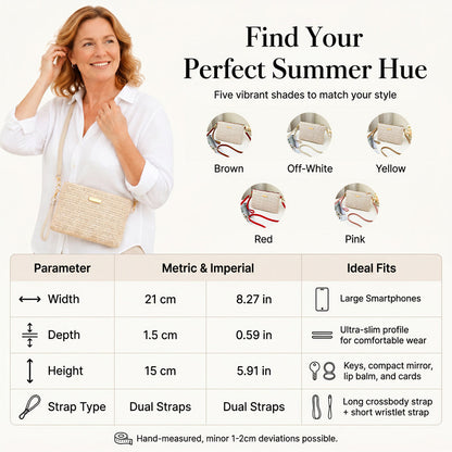 📢📢49% OFF !! ⏰Women's Woven Straw Shoulder Clutch Bag