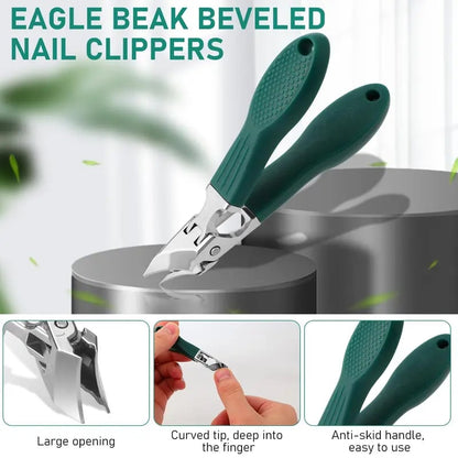 Eagle Beak Beveled Nail Clippers | Arthritis-Friendly & Thick Nail Relief 🦅