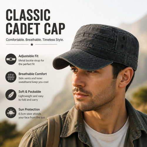 Soft Washed Cotton Cadet Cap