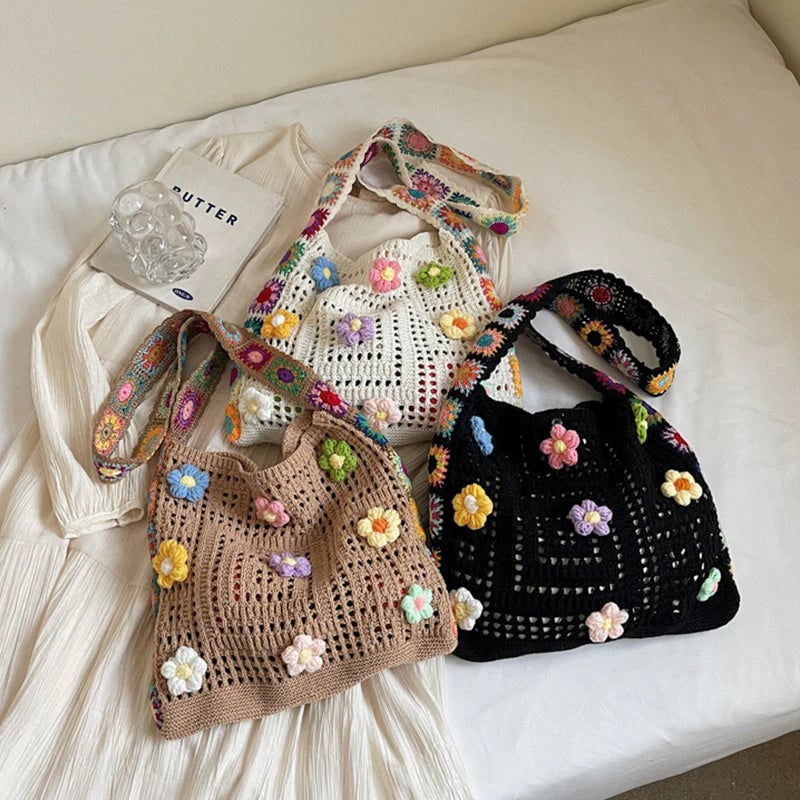 📢⏰Women’s Crochet Ethnic Shoulder Bag