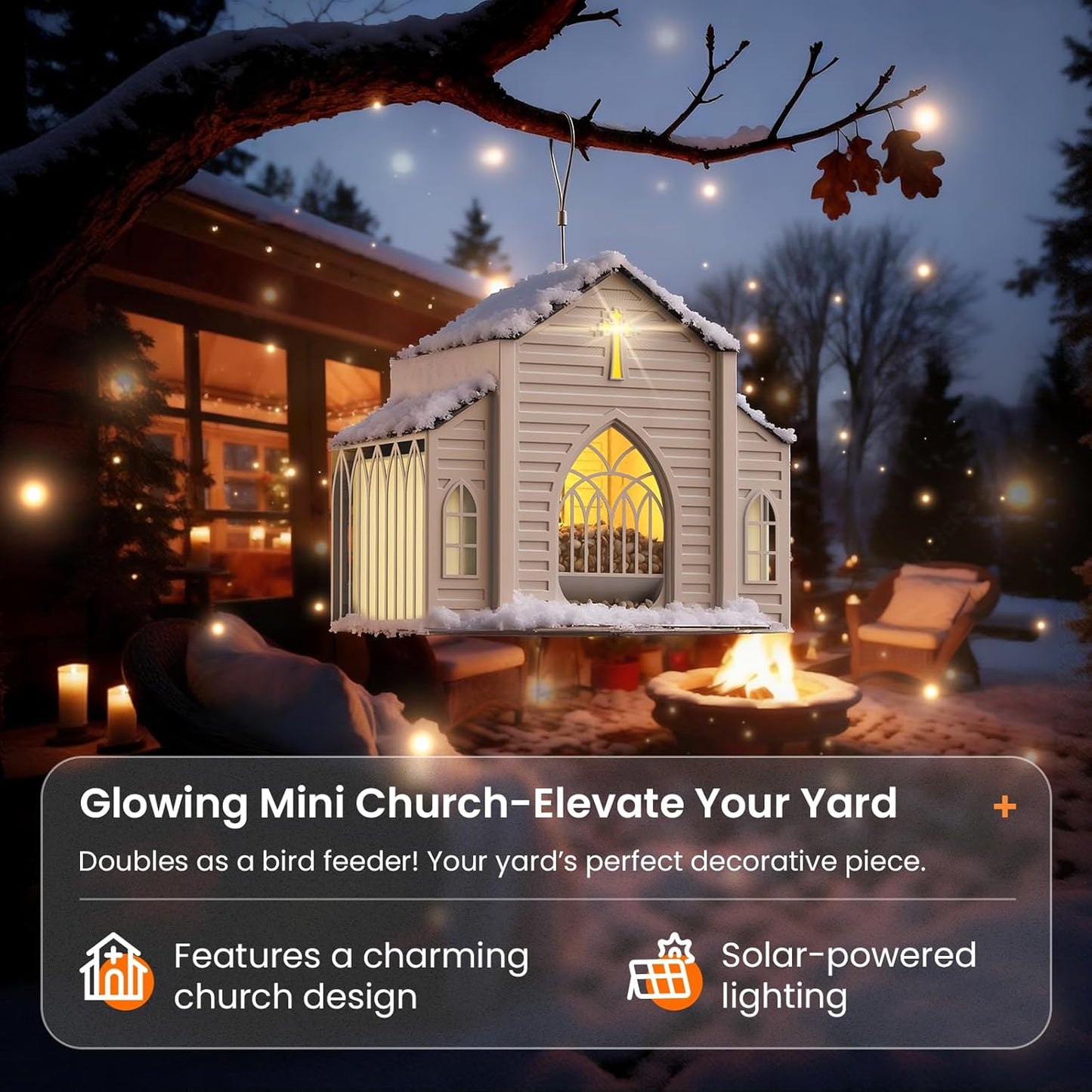 🔥Church-Shaped Solar Bird Feeder🎁