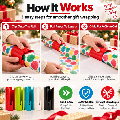 Gift wrapping paper slicer