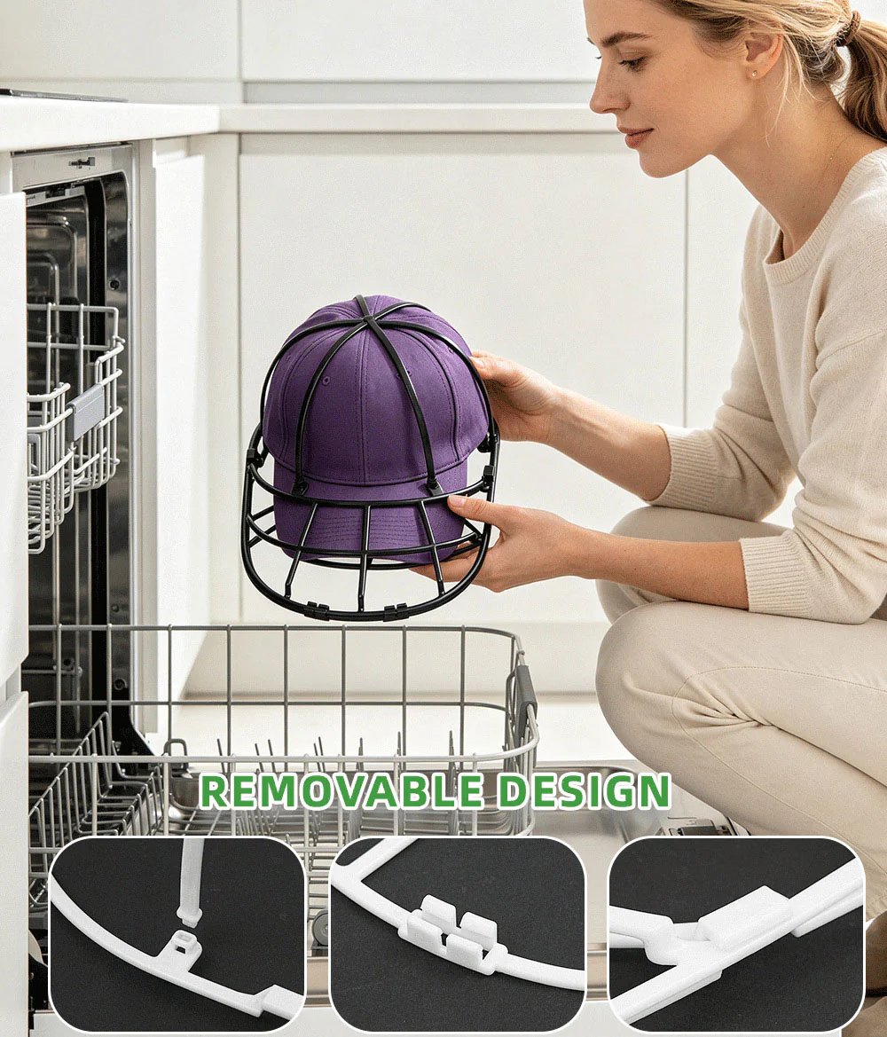PP Hat Washer Cage with Adjustable Shaper(Free Gift-White Zipper Mesh Bag)