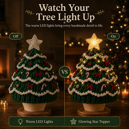 🎄Complete Light-Up Christmas Tree Crochet Hat DIY Kit