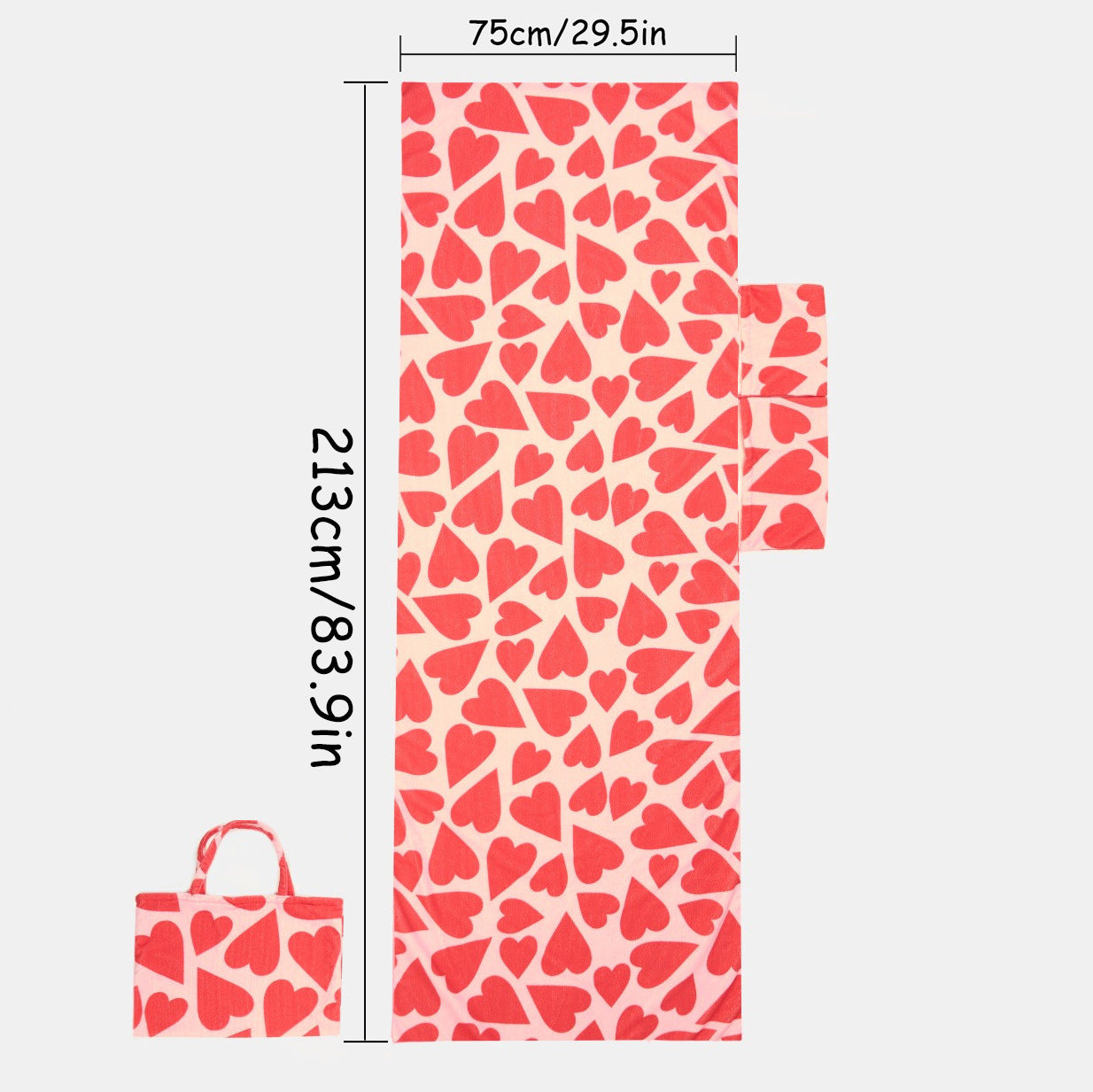 🏖️Summer Hot Sale🌞🌊Sun Lounger Towel in Bag with Pockets Storage