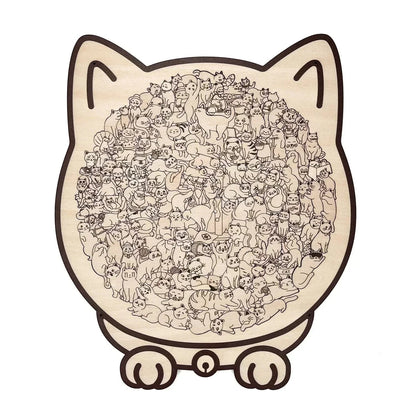⏳Limited-time 49% off⏰Multi Color Animal Shaped Wooden Jigsaw Puzzle🐾