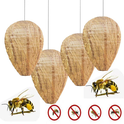 🐝Outdoor Hanging Fake Hornet Nest, Natural Wasp Repellent (8.6*11 inch)👍